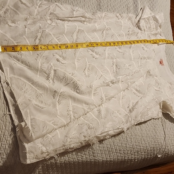 Great for Holiday Event ❄️🥂 Persifor White Embroidered Fringe Leaf Clare Dress - Picture 10 of 12